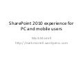 SharePoint 2010: examples with mobiles