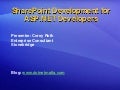 SharePoint Development For Asp Net Developers