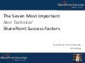 SharePoint Saturday NY - The Seven Most Important Success Factors for SharePoint