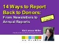 14 Ways to Share Results with Donors
