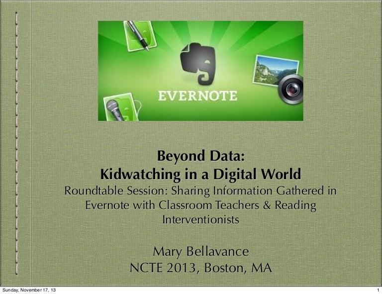 Sharing with Evernote Roundtable NCTE 2013