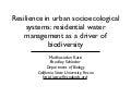 Residential irrigation as a driver of urban biodiversity