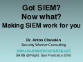 Got SIEM? Now what? Getting SIEM Work For You