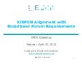 SIEPON Alignment with Broadband Forum Requirements