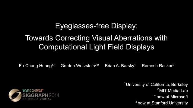 Vision-correcting Displays @ SIGGRA...