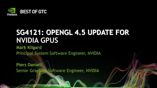 OpenGL 4.5 Update for NVIDIA GPUs