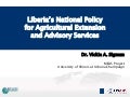 Liberia - Extension Policy Development