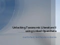 Unlocking Taxonomic Literature II using Linked Open Data