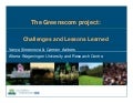 "The Greenscom project: challenges and lessons learned" by Vanya Simeonova, Alterra