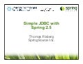 Simple Jdbc With Spring 2.5