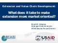 Extension and the Value Chain