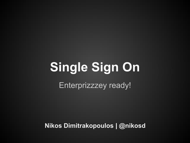 Single Sign On in Ruby - Enterprise Ready!