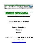 Sintesis informativa 31 05 2012