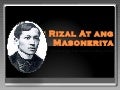 Si rizal at ang masoneriya