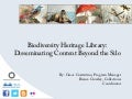 BHL: Disseminating Content Beyond the Silo