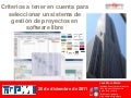 Criterios a tener en cuenta para seleccionar un sistema de gestión de proyectos en software libre - PMI Madrid