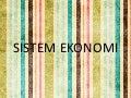 Sistem ekonomi