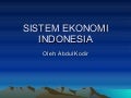 Sistem Ekonomi Indonesia