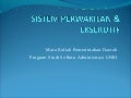 Sistem perwakil & eksekutif