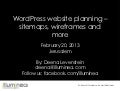 WordPress site planning, WordCamp Jerusalem 2013
