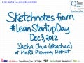 Sketchnotes: Lean Startup Day, Dec 3, 2012
