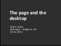 The page and the desktop