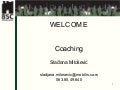 Sladjana Milosevic - Coaching