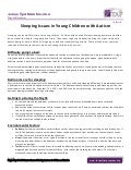 Sleeping Issues in Young Children with Autism