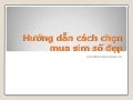 Hướng dẫn cách tìm mua sim số đẹp