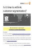 [mobileYouth] Is it time to rethink customer segmentation?