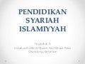 Pendidikan Syariah Islamiah