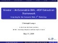 Krextor – An Extensible XML→RDF Extraction Framework