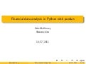 Python for Financial Data Analysis with pandas