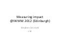 Measuring impact