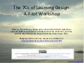 7Cs Learning Design Generic Workshop Slides