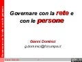 Governare con la rete e con le persone di Gianni Dominici