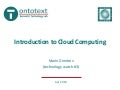 Introduction to Cloud Computing