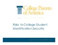 Risks to College Student Identification Security 
