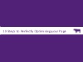 How to optimise your web page in 10 steps