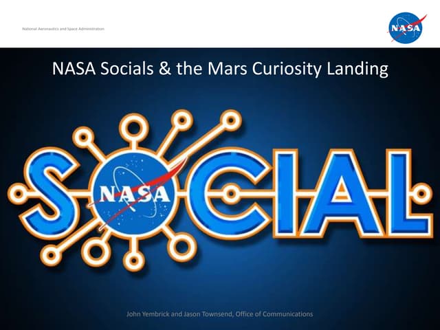 NASA Socials & the Mars Curiosity Landing