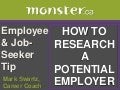 Research A Potential Employer