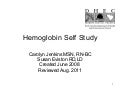 Slideshare self study hemoglobin