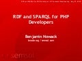 RDF and SPARQL for PHP Developers (at New York Semantic Web Meetup)