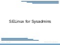 Slug 2009 06 SELinux For Sysadmins