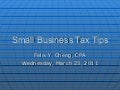 Small Business Tax Tips