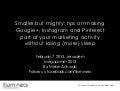 Small but mighty - Google+, Instagram, Pinterest