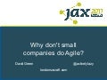 Why don&rsquo;t small companies do big a agile?