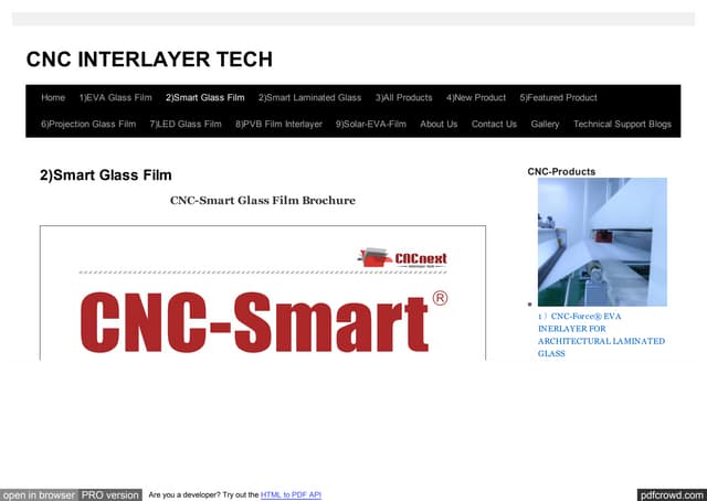 Smart glass film