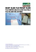 Smart glass film privacy glass film switchable glass film pdlc film glass collection