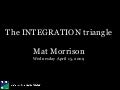 The Integration Triangle